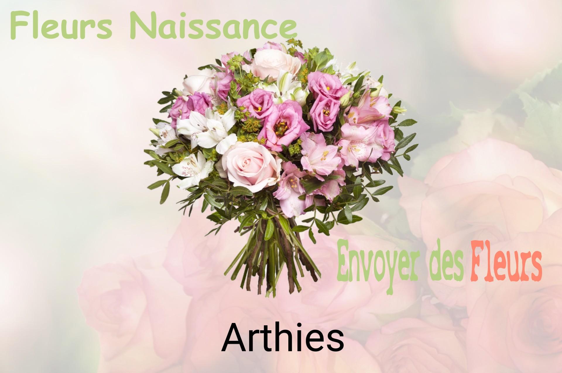 Bouquet de fleurs de naissance livré à Arthies